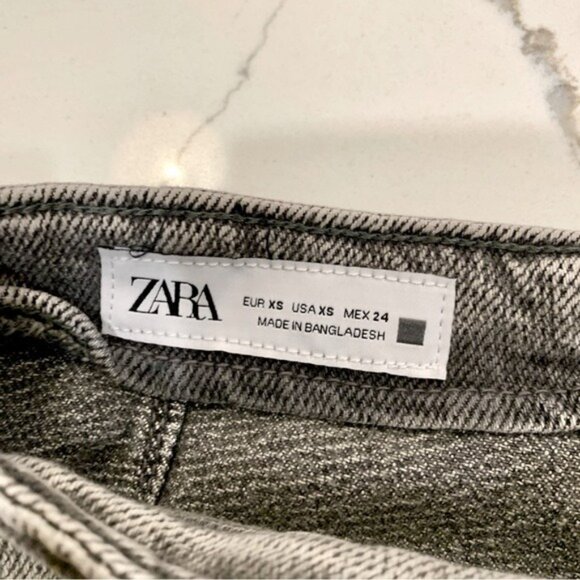 [⭐ PRICE FIRM] ZARA Denim Crossover Midi Skirt in Dark Gray Z1975 XS - Picture 11 of 16